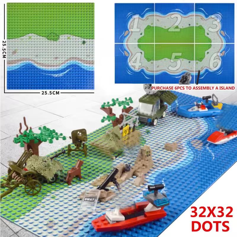 32*32*16*16 Точек Базовая Пластина Строительный Блок DIY Городская Дорожная Сеть Фигурки Строительные Игрушки Кирпичики Базовые Пластины Для Детских Игрушек