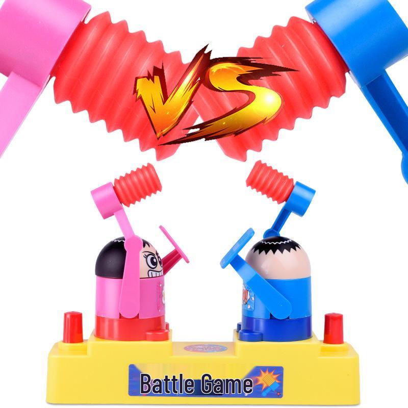 Red & Blue Stick Figure Battle Game: Parent-Child Two-Player Attack & Defense Toy for Kids