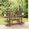 vidaXL Blumenständer Mit Rollen 110x25x78 Cm Massivholz Tanne