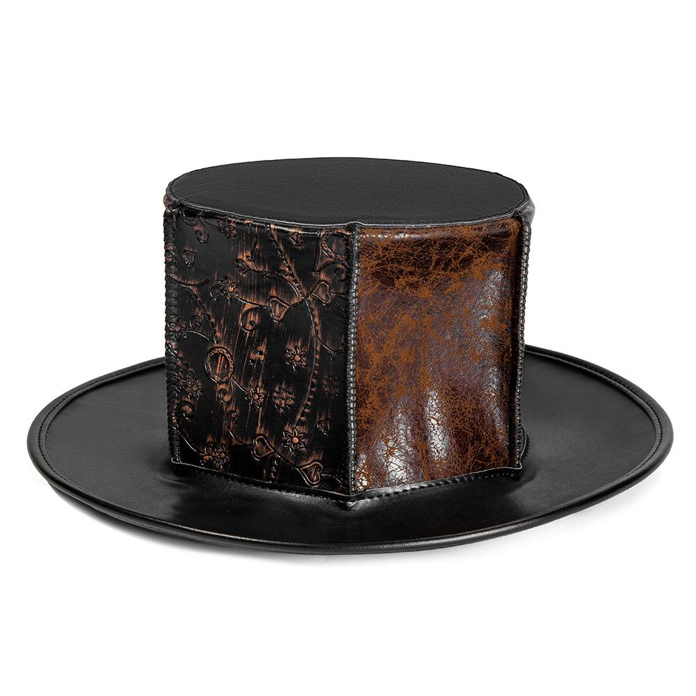 Halloween European And American Punk Color Matching Old Neutral Magic Hat, Gentleman Retro Top Hat Female Creative Props