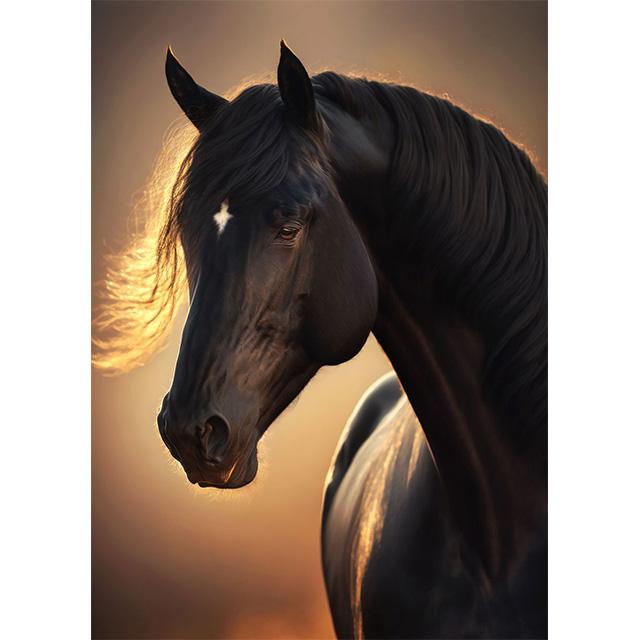 Черно-белый дикий конь, принты диких животных, постер, холст, современное настенное искусство, картина, гостиная, спальня, украшение для дома