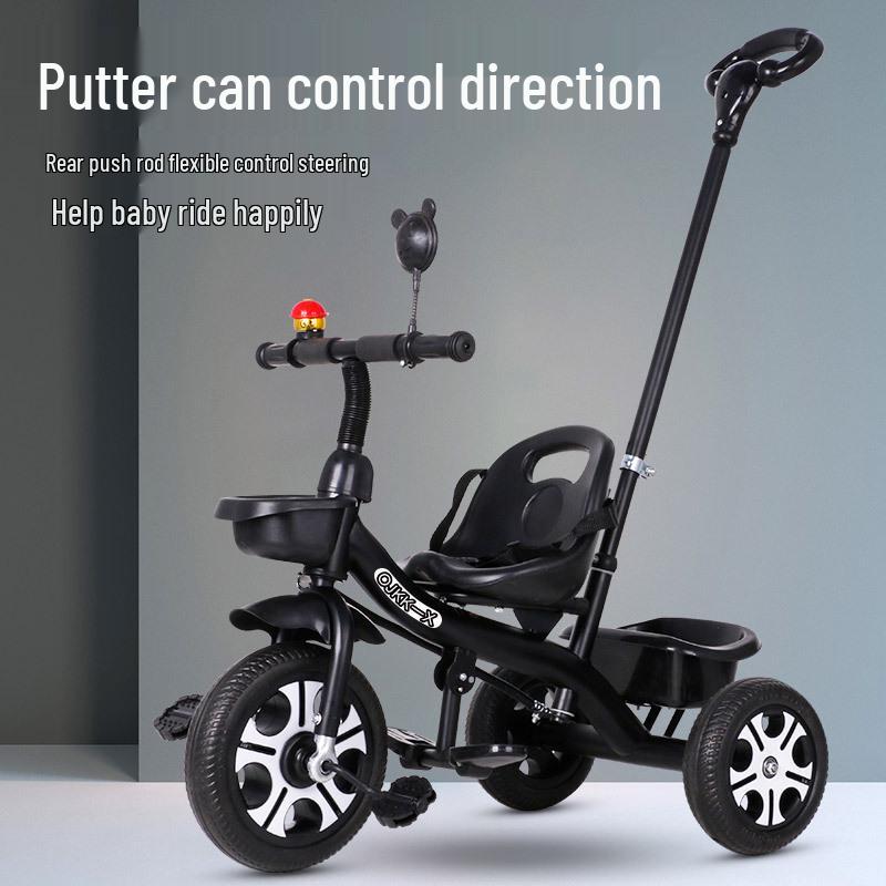 Large Size Tricycle for Kids 1-6 Years - Convertible Baby Stroller & Pedal Bicycle for Kindergarten