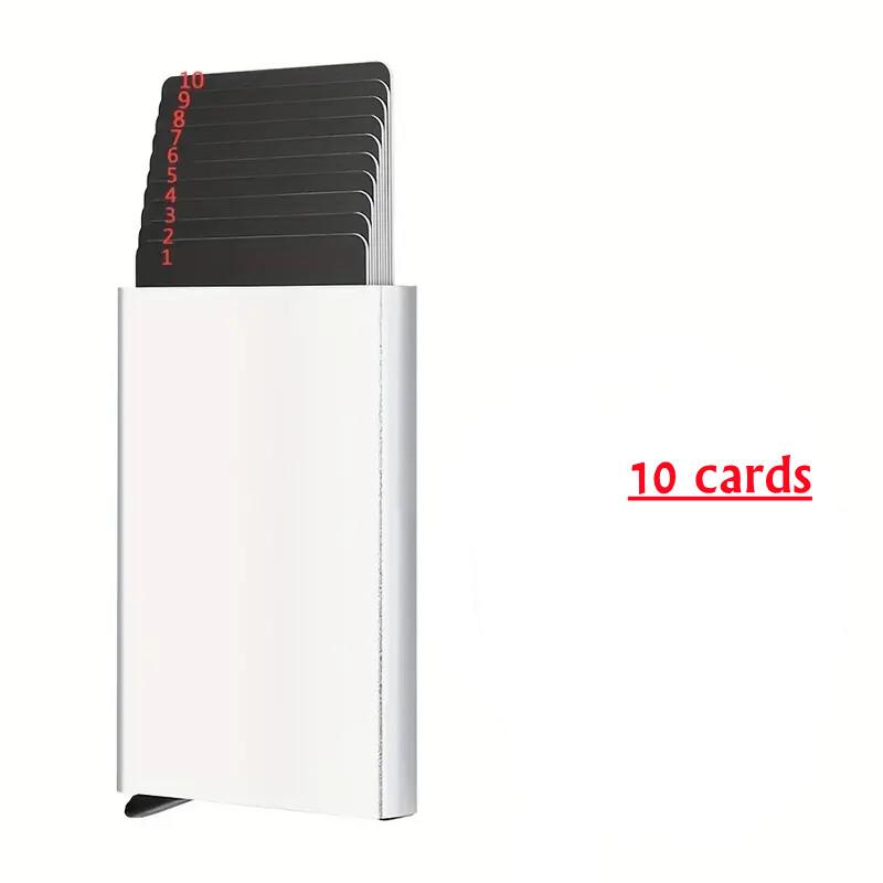 Large Capacity 6/10 Cards Holder, Men High Quality Credit Card Holder, Slim Card Case Anti-theft-RFID Auto Pop Up Travel Thin Wallets for Men