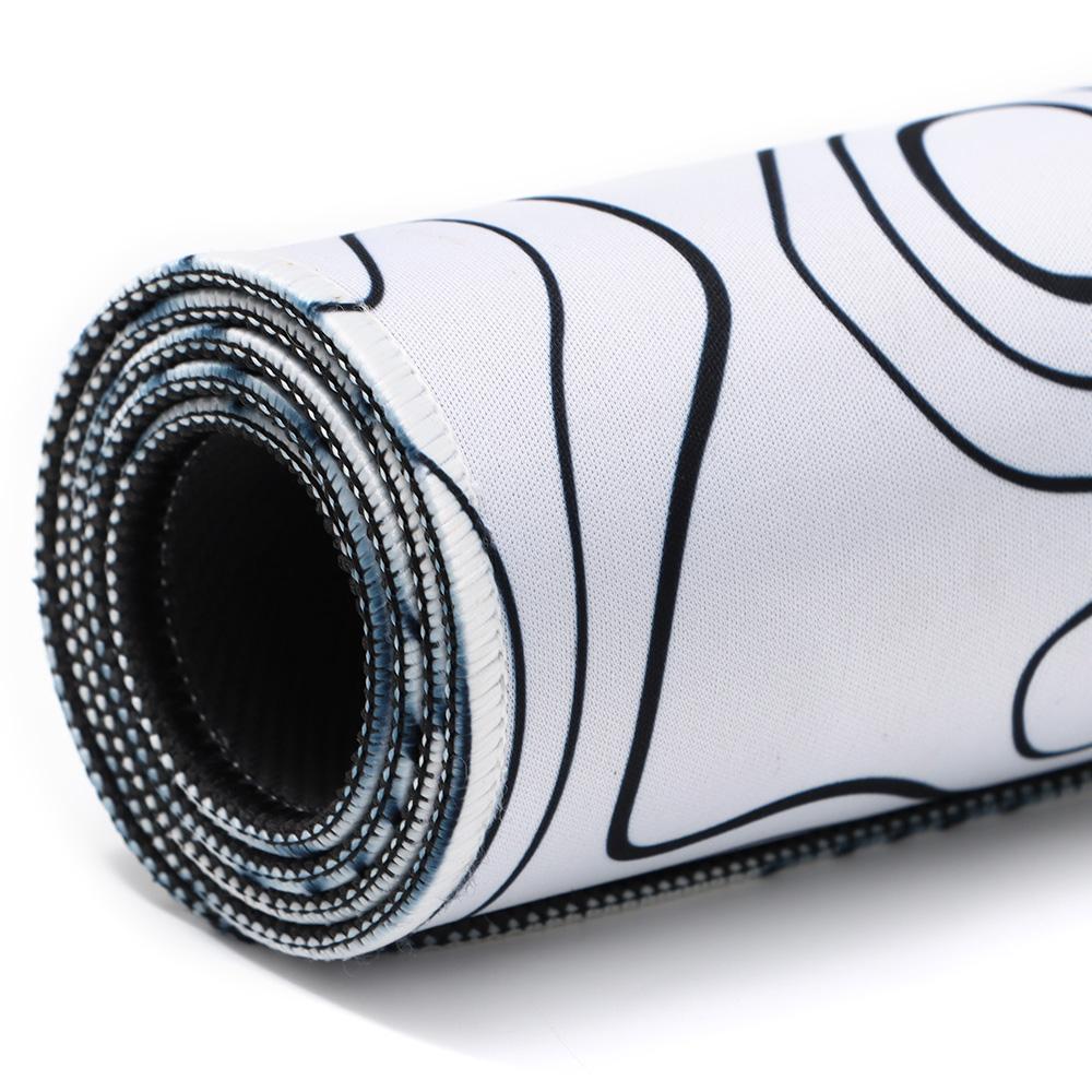 Офисный нескользящий коврик для стола с рисунком в виде линий, белый, черный, коврик для мыши, коврик для мыши