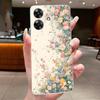 Чехол для Realme Note 60 RMX3933 Силиконовый Роскошный Цветок Бабочка Прозрачный Мягкий ТПУ Чехол Для Realme Note60 Note 60X 60 X Чехол для Телефона