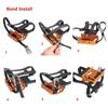 Shoe Harness With Screws Bicycle Toe Clips Bike Pedal Shoes Casing Holder With Strap Belts