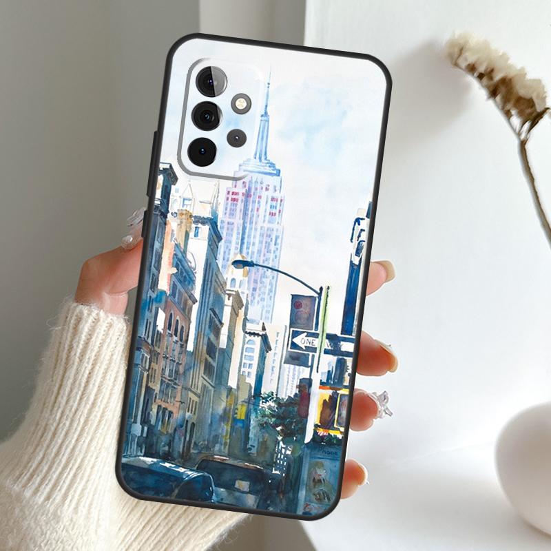 Чехол для телефона New York City для Samsung Galaxy A56 A15 A22 A52 A32 A54 A14 A16 A26 A36 A55 A35 A05 A06 A53 A33 A13