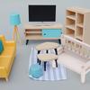 Doll House Zakka Model Realistic Dollhouses Benches Chair Realistic Play Chair Realistic 1:12 Model Mini Size Toy
