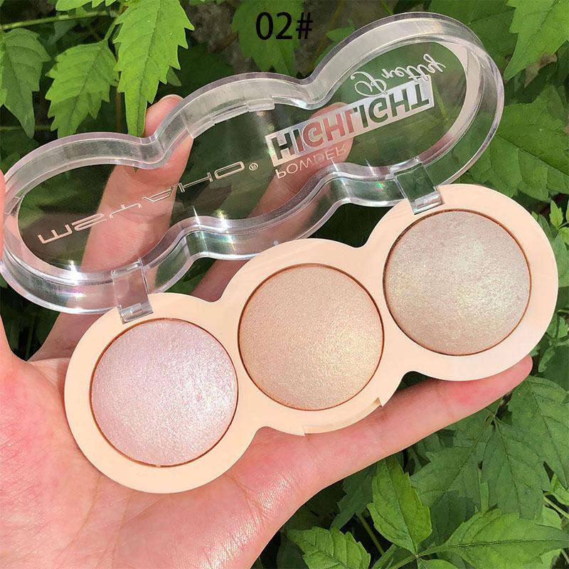 3-color High-disc Pressed Powder Sun-burning Natural and Long-lasting Make-up