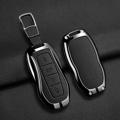 4-кнопочный чехол-брелок для ключа автомобиля, корпус для Ford Equator Jmc Plus 5 6 7 Sport Ecoboost, цинковый сплав, кожа, защитный брелок, аксессуар