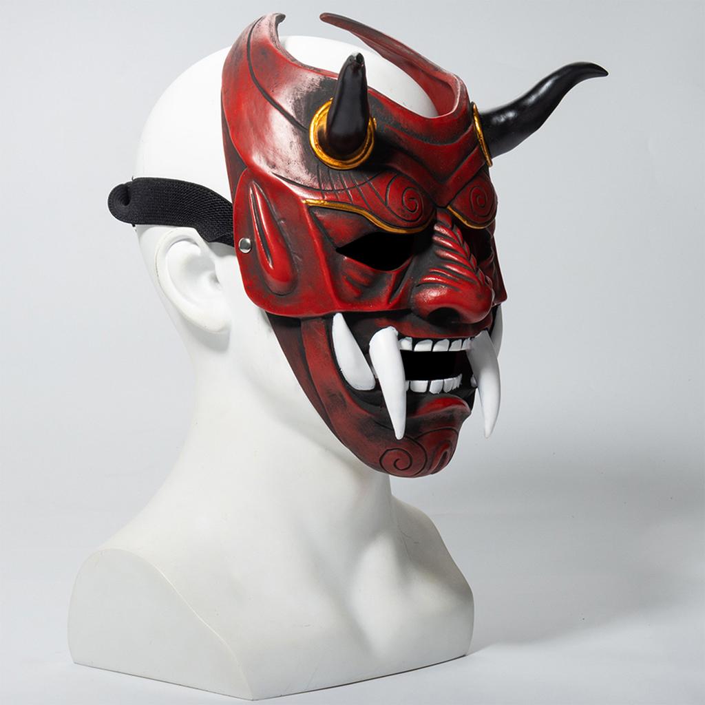 Японская маска Hannya Oni, полнолицевая латексная маска Evil De-mon Mon-ster для мужчин