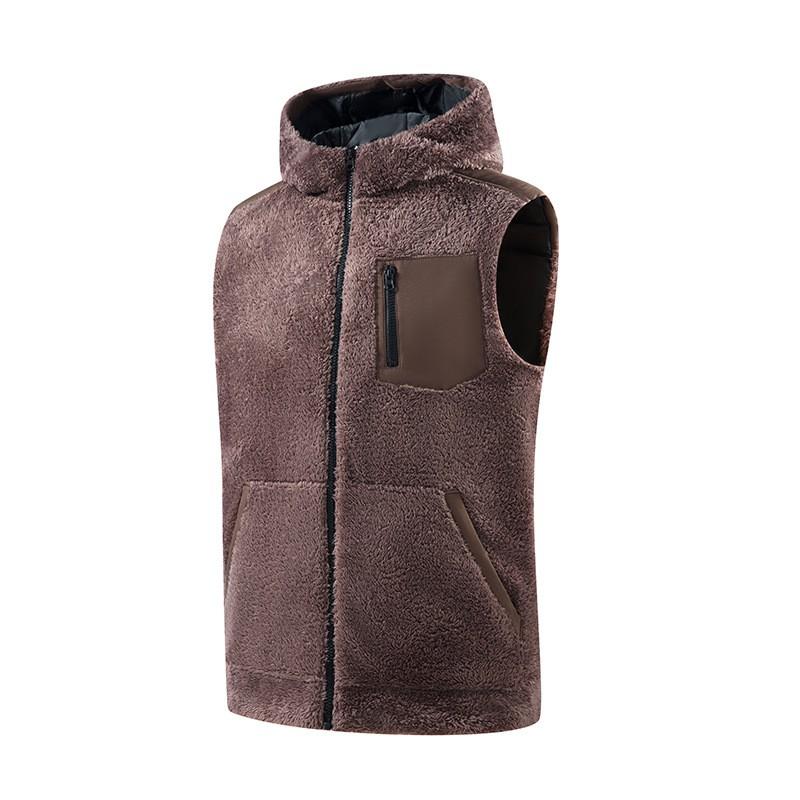 Mens Winter Fleece Hooded Puffer Jacket Thick Warm Loose Casual Coat Teens