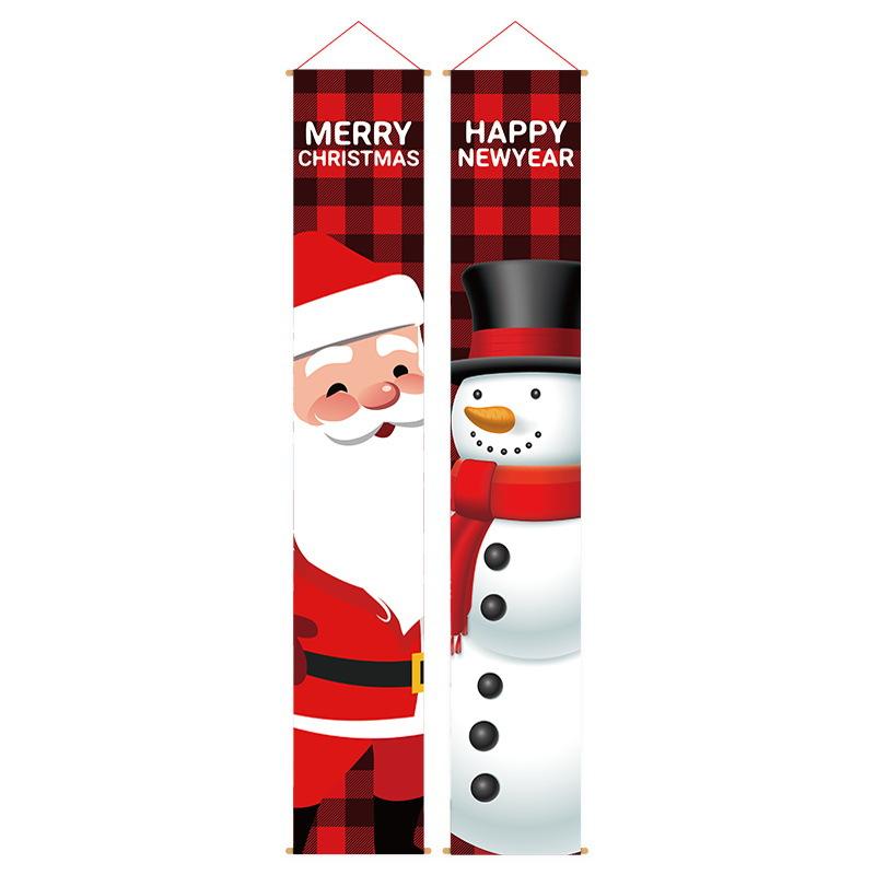 Рождественское украшение для двери, рождественский баннер, декор для дома, подвесной рождественский орнамент, подарок на Новый год Navidad