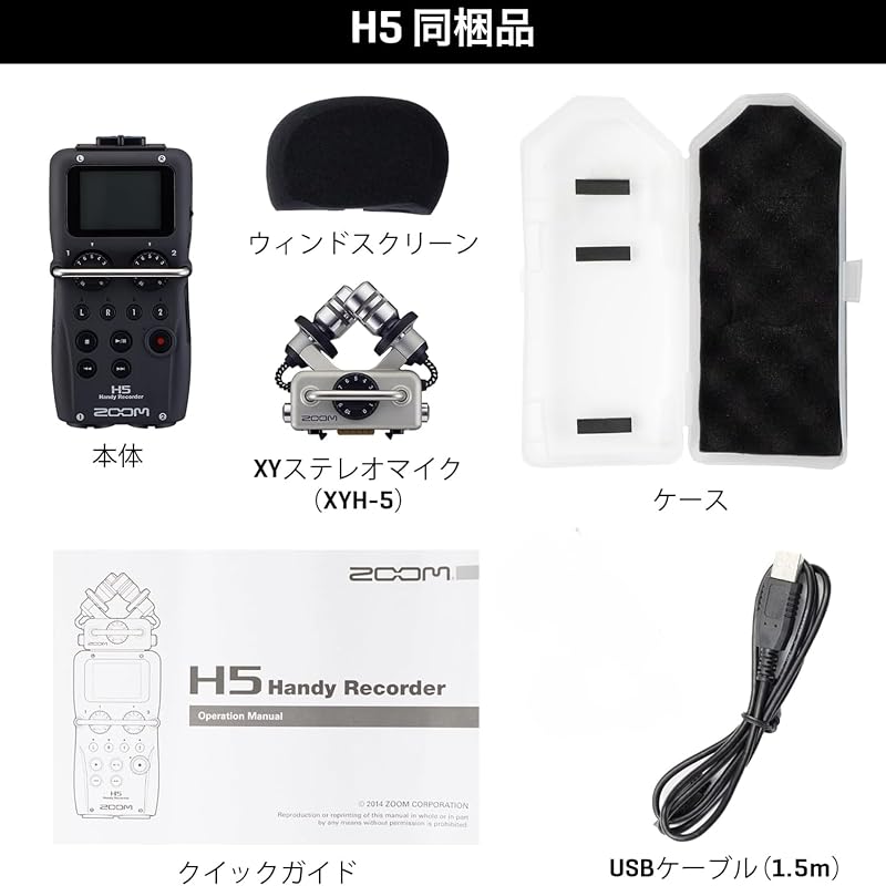ZOOM H5 Портативный рекордер, Сменные микрофоны, 4-дорожечная запись, ASMR
