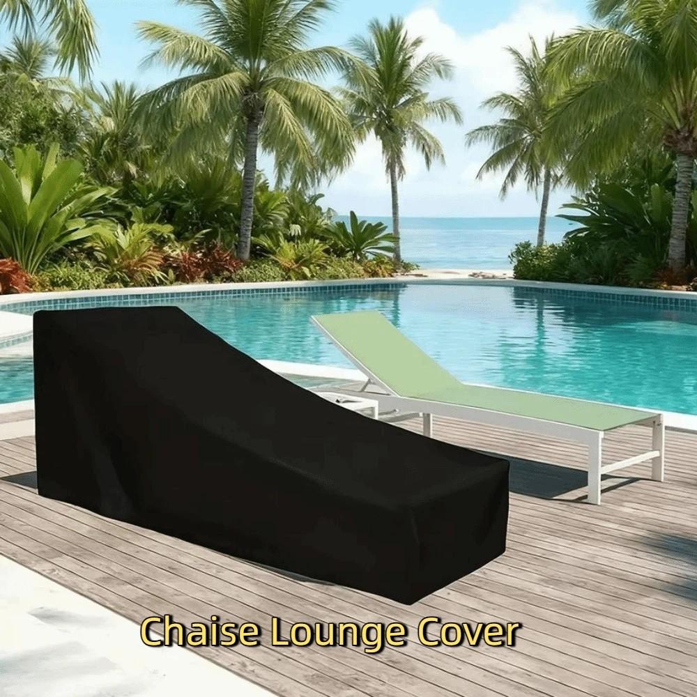 Full Coverage Chaise Lounge Cover UV Resistant Recliner Protective Cover Furniture Cover Patio
