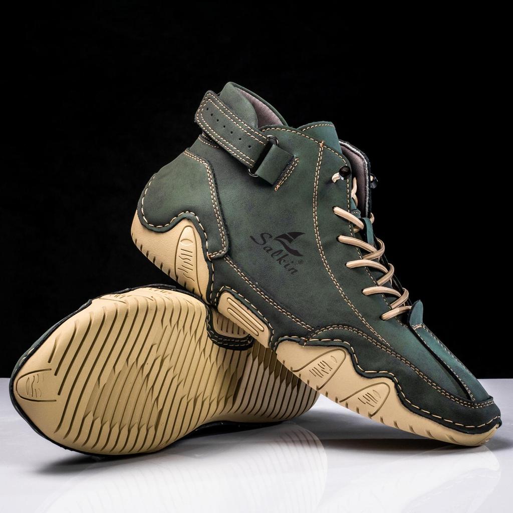 Обувь из спилка ручной работы, мужские лоферы, удобные ботильоны для мужчин, повседневная обувь, мокасины, мужская обувь на плоской подошве