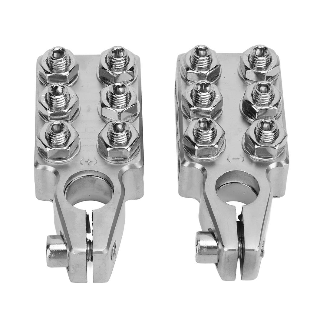 2 шт. 12-контактные клеммы аккумуляторных стоек, распределительный блок, шина 8AWG - 4/0(XL) AWG для SAE DIN EN Конический верхний штырь