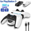 Зарядное устройство для контроллера, док-станция для беспроводного контроллера, зарядная станция для двух контроллеров, подходит для контроллера Sony PS5 с зарядным кабелем Type-C