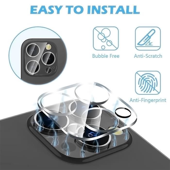 3 Tempered Glass Rear Camera for iPhone 15 Pro Max