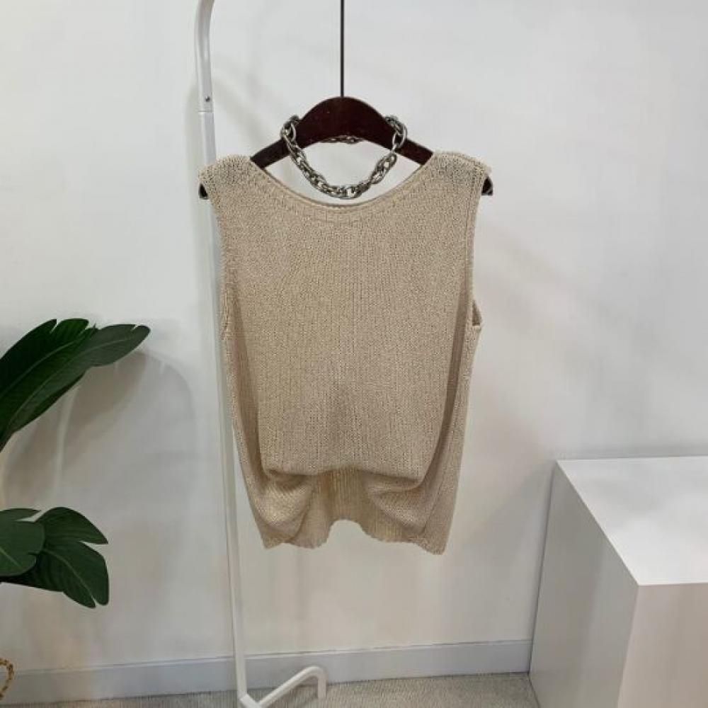 C S In The Room Women baSiC Round neCk SleeveleSS Knit 3 ColorS