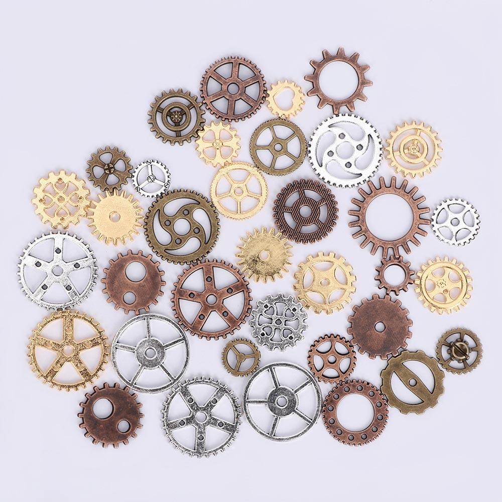 Fashion DIY Charms Mixed Vintage Watch Parts Steampunk Jewelry Cogs & Gears Making Craft Arts