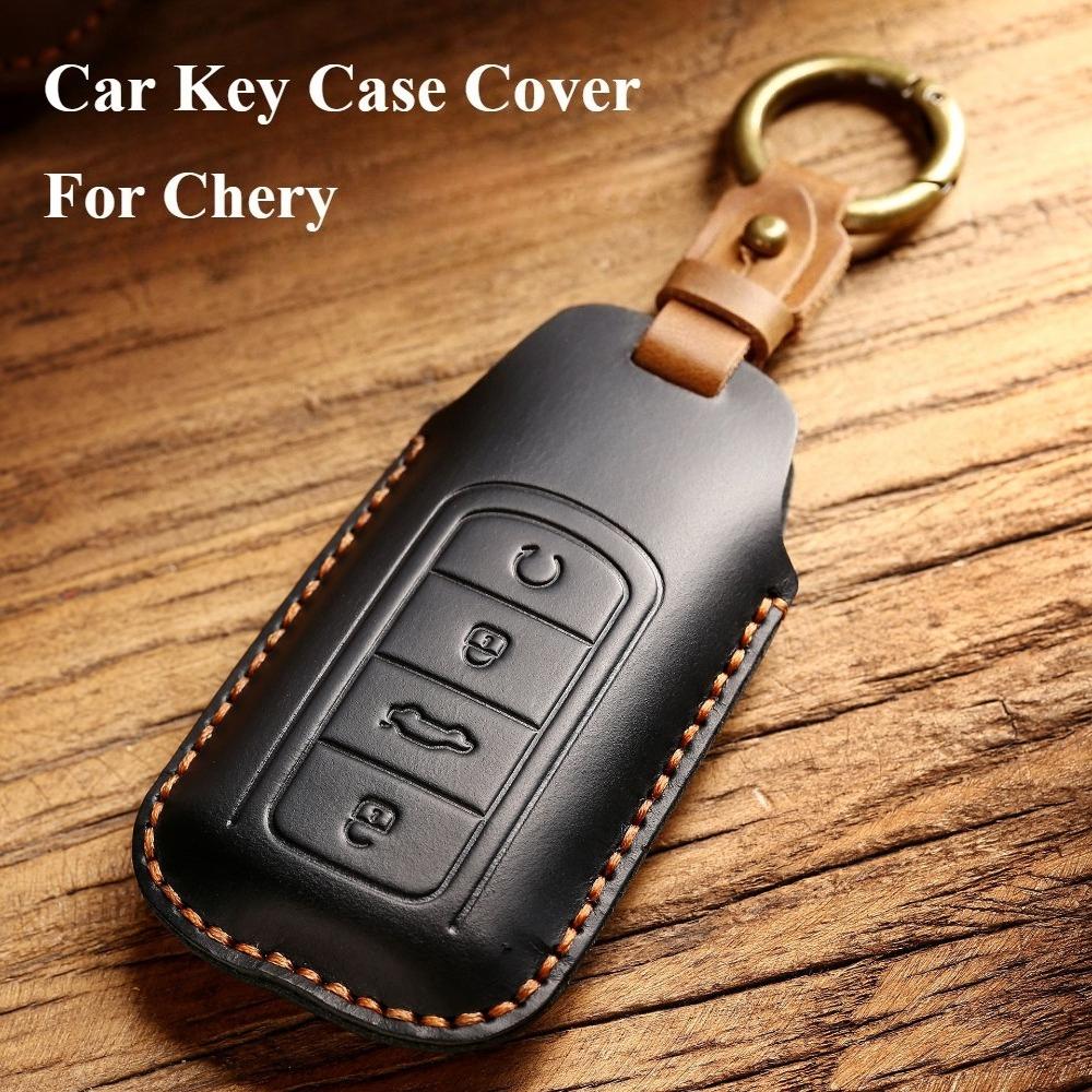 Ручная работа Кожаный чехол для ключа автомобиля Для Chery Omoda 5 C5 Tigo 7 8 Pro Max Tigo 7 8 Plus Arrizo 5 Plus Чехол-оболочка для брелка