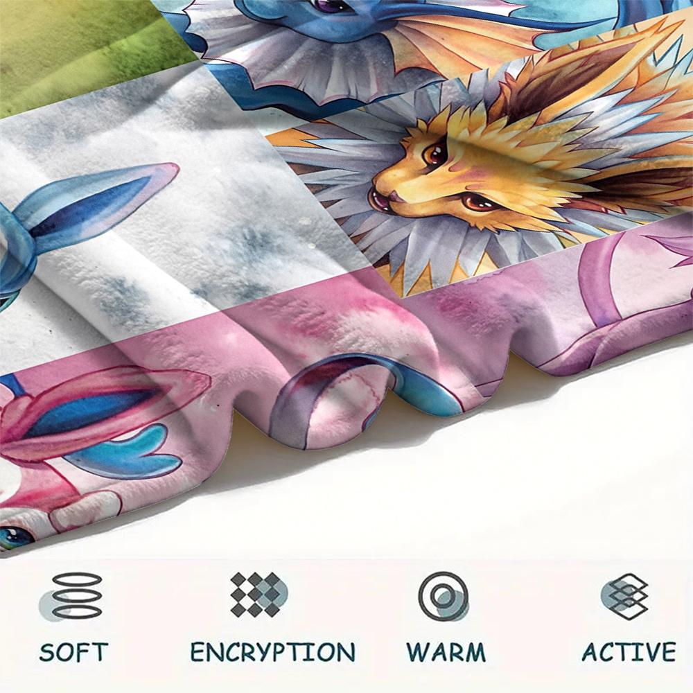 Eevee Pokemon Blanket, Cozy Throw for Home Use, Ideal Gift for Eevee Fans.chl