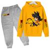 2025 MINISO New Winter Dragon BallHoodies+panrts  Kids Clothes Boys Goku Sets for Children Sizes 100-160 Street Suit Kawaii Fashion Tops Anime