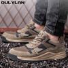Oulylan Защитная обувь Мужские рабочие защитные ботинки Пластиковый подносок Легкие рабочие кроссовки Защита от прокола Защита от удара Рабочие ботинки Мужские