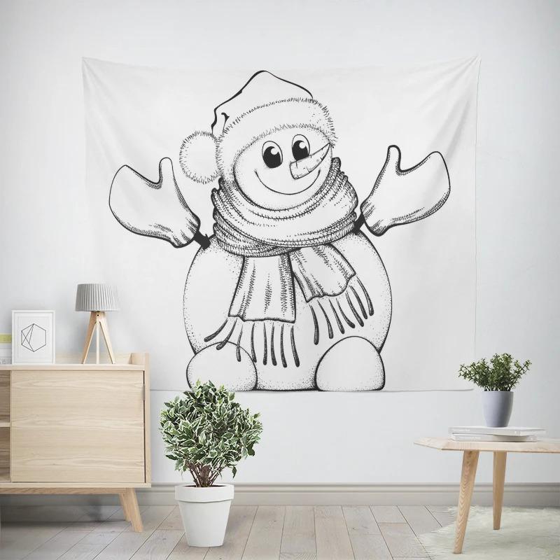 Рождественский новогодний узор для гостиной, спальни, декоративный гобелен