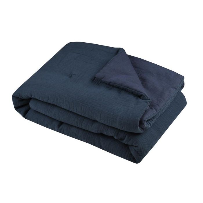 Plaid Ou Edredon - Colors - 125 X 150 Cm - Coton 100% - Douceur Et Élégance