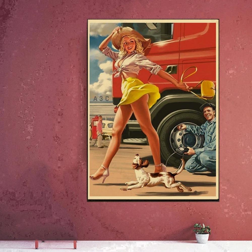 Бывший Советский Союз Сталин СССР CCCP Pin Up Girls Пропагандистские плакаты Главная Комната Бар Украшения Настенная Наклейка Искусство Живопись