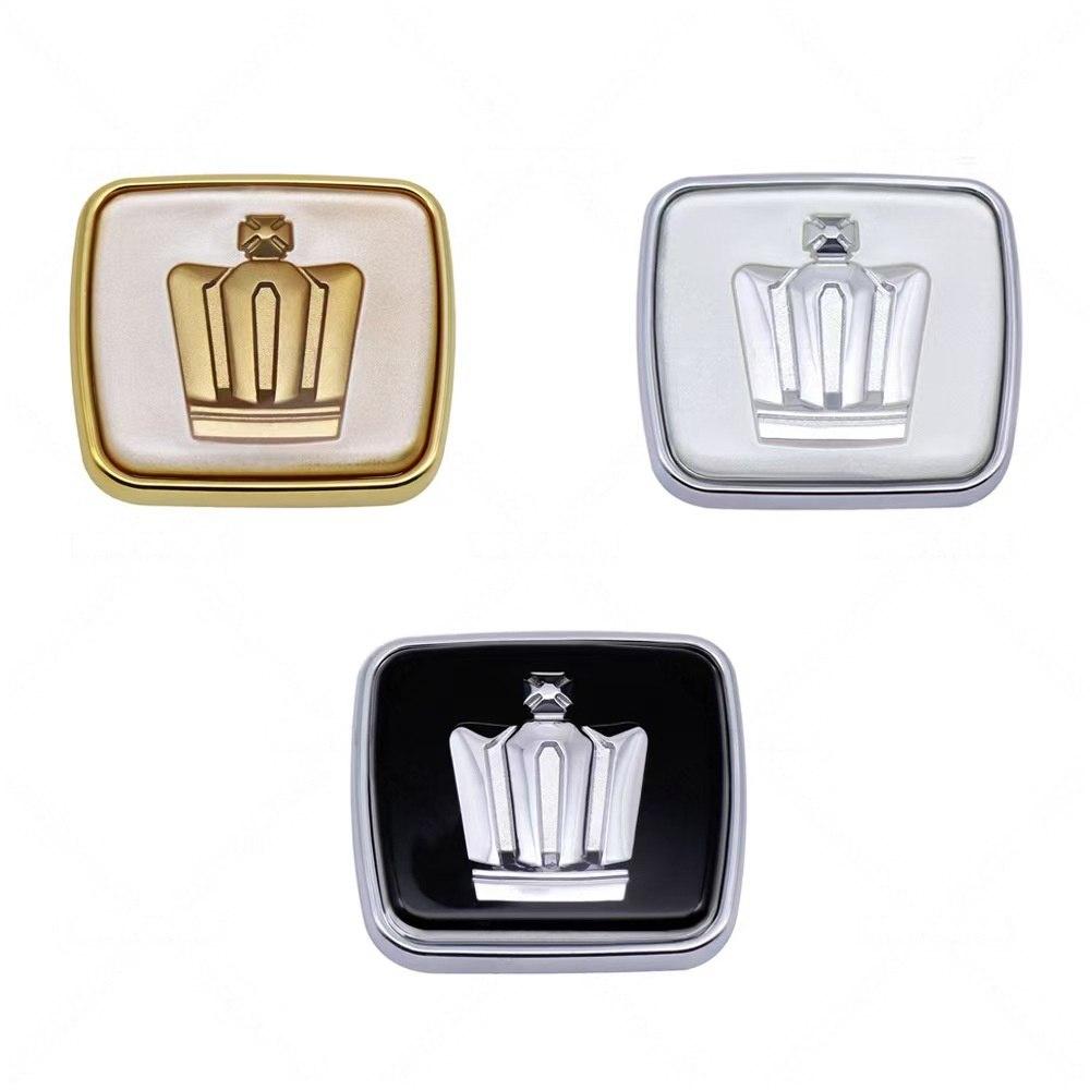 3D ABS Crown Logo Badge Sticker Side Fende Emblem Decal High-Quality Automotive Exterior Accessories