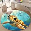 1PC Sea Turtle Aquatic Office Round Area Rug, Mat Suitable For Office, Under Office Chairs Bedroom Living Room Home Decor, Room Deco