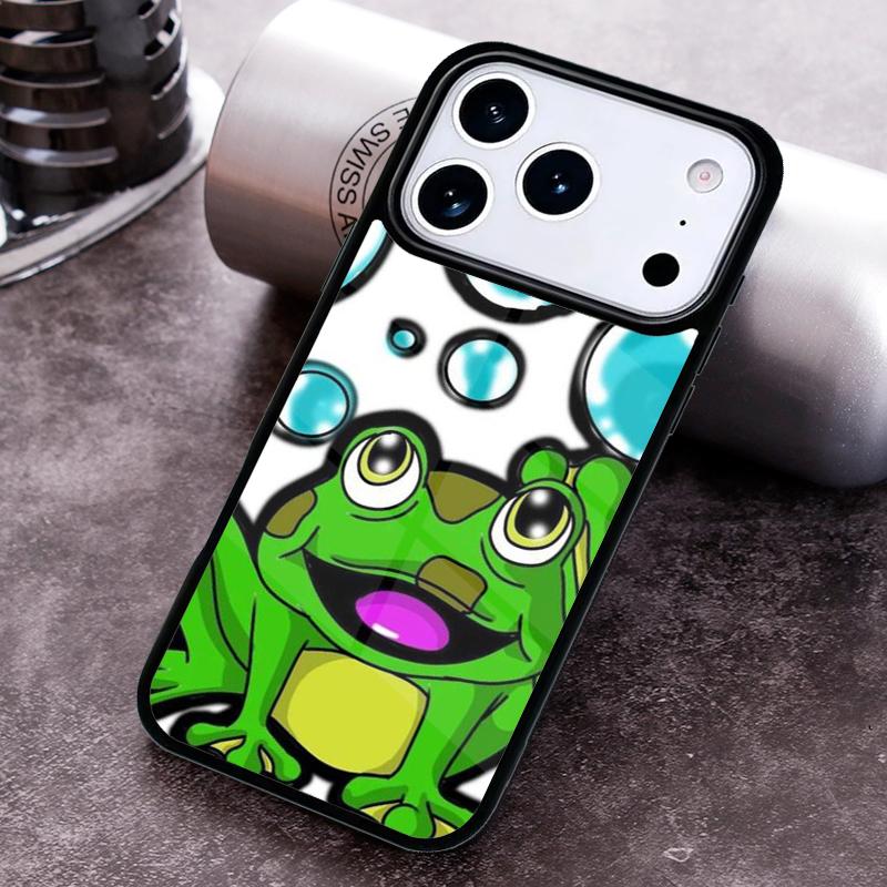 Чехол для телефона 'Лягушка с пузырьками' для iPhone 17 16 15 14 13 12 11 Pro Max Plus 17Air Мягкий силиконовый чехол