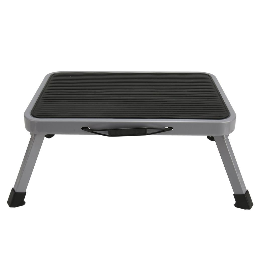Folding Step Stool Lightweight Heavy Duty Sturdy Alloy Thick Rubber Feet Handle 1 Step Ladder Stool for Kids Adults