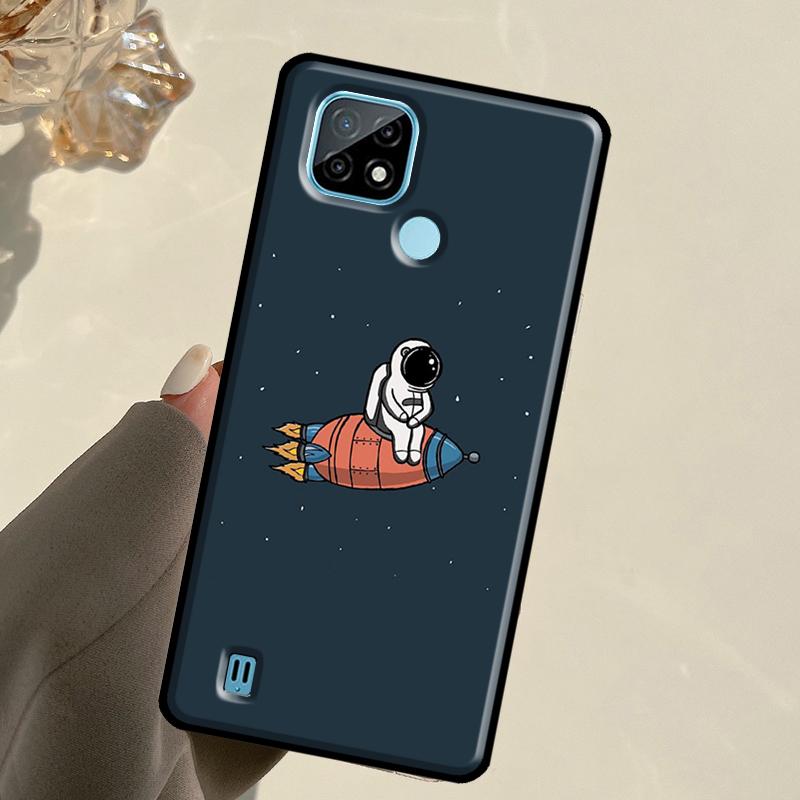 Чехол Star Astronaut Cute для Realme GT 7 Pro GT 6T 6 5 C67 C61 C55 C53 C51 C21Y C25S C75 10 11 12 13 14 Pro Plus