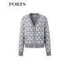PORTS Women's 3D Heart Jacquard Short Cardigan