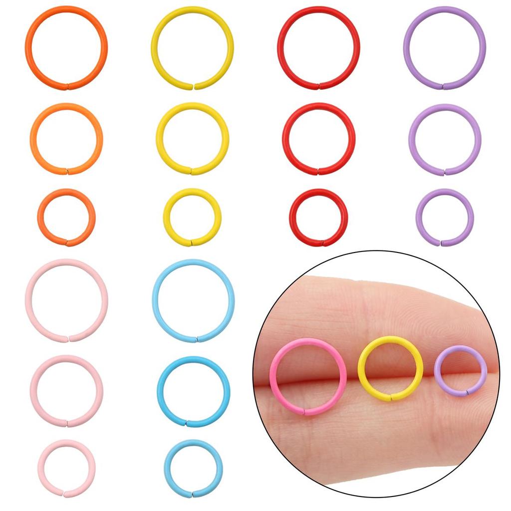 Круглые кольца для прыжков, красочные витые открытые разъёмные кольца, кольца для прыжков, соединитель для изготовления ювелирных изделий своими руками, поиск расходных материалов