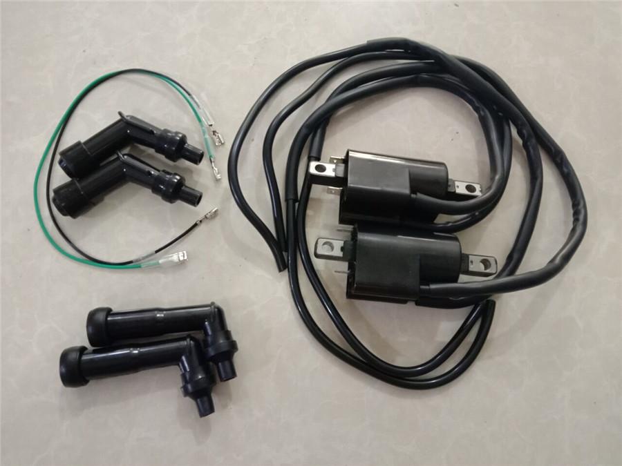 2 комплекта для мотоцикла Honda CB350F CB400F CB550F CB500 CB550K катушка зажигания с колпачком