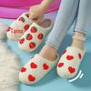 2024 Уютные хлопковые тапочки Love Mushroom: Теплый, мягкий и симпатичный для мужчин и женщин — идеально подходит для осени и зимы в помещении