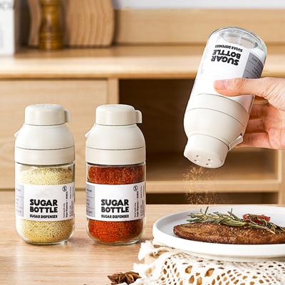 Стеклянная бутылка для соли и перца с носиком для заливки и несколькими отверстиями, без свинца, приправа