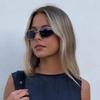 Квадратные солнцезащитные очки UV400 с металлической оправой Модные солнцезащитные очки Унисекс
