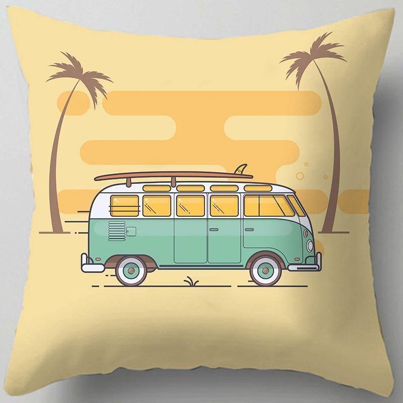 Outdoor Camping Scenery Doublesided Printed pillow cover Short plush Suitable living rooms bedrooms sofas throw cushion cover