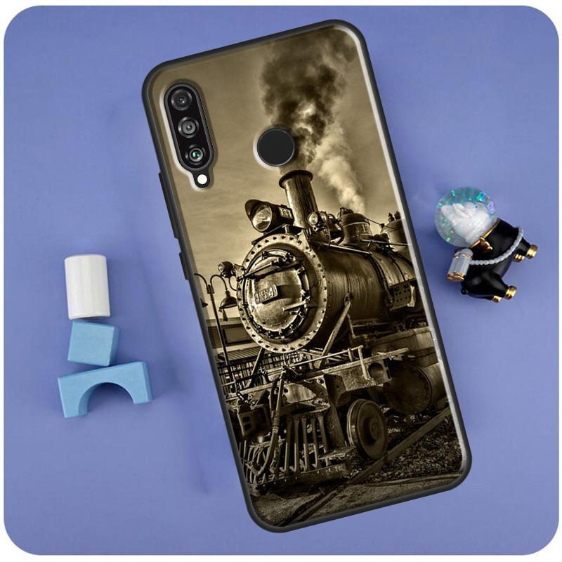 Паровоз Поезд Для Huawei Nova 11i 3i 7i 8i Y91 Y60 Y70 Y61 Y90 Nova 11 Pro 10 9 SE P20 P40 P30 Lite Чехол