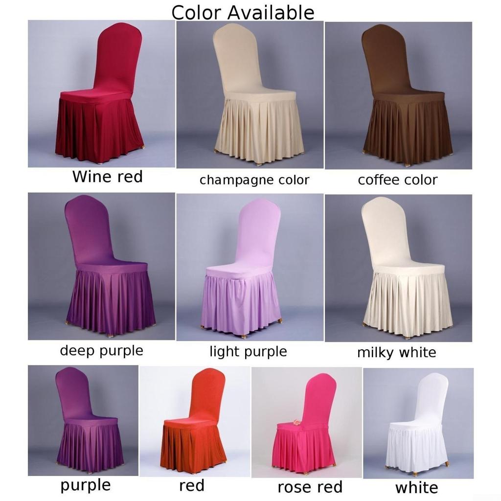 Hotel Style Chair Cover Oxford Skirt Chair Cover Quick And Secure Fit