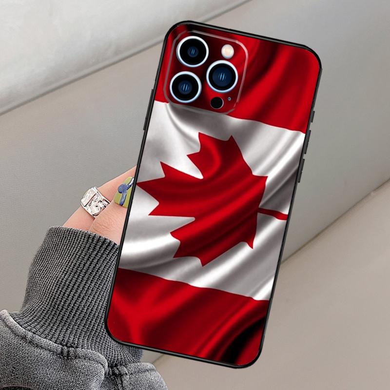 Canada Canadian Flag Phone Case For iPhone 16 14 13 12 15 Pro Max 15 16 Plus 12 13 mini XR 16e Funda Cover