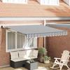 Retractable Awning Anthracite and White 3x2.5 m Fabric & Aluminum