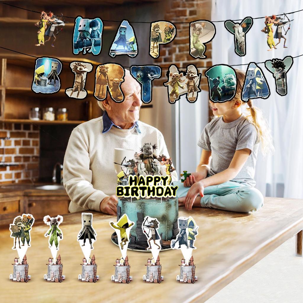 Theme Birthday Party Decoration Birthday Flag Balloons Cake