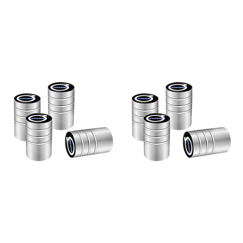 4/8 Pcs Car Wheel Valve Covers Dustproof Decoration Caps For Volvo ES90 EC40 EX40 EM90 XC90 V90 V60 XC60 V40 S80 S60 S90 C40 XC4
